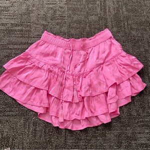 Aerie Vibrant Pink Ruffle Skirt